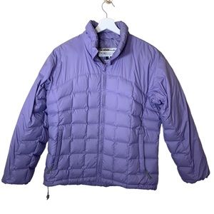 Columbia Lavender Purple Down Puffer Jacket Winter Coat Womens Large